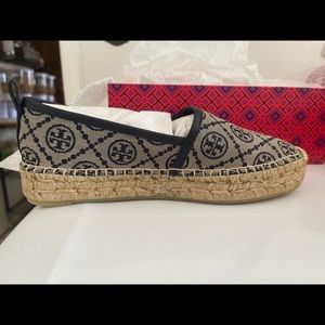 Tory Burch t monogram platform espadrille